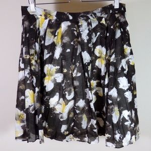 Brooklyn Industries Flowered Skirt Black White 12